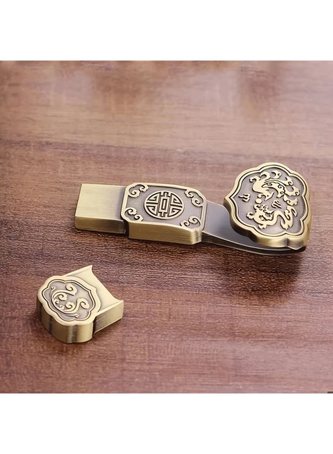 Lanstern Auspicious Bronze Retro Coin Shaped USB 3 1 Flash Drive 128GB Metal Music Storage - Image 5